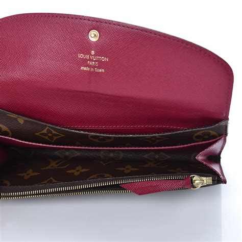 louis vuitton fuchsia wallet|louis vuitton emilie.